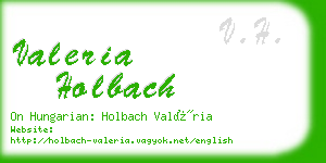 valeria holbach business card